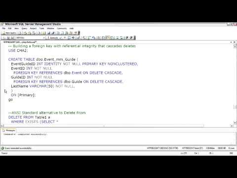 SQL Server  Deleting Data