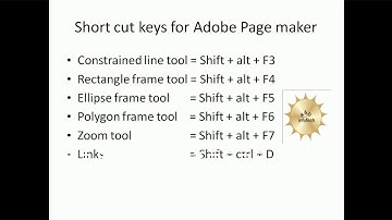 72 Short cut keys of adobe page maker - working in all version