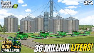 3,000 ACRE CORN HARVEST TO FILL OUR NEW 36 MILLION LITER GRAIN SILOS! | 15,000 ACRE CHALLENGE | FS25