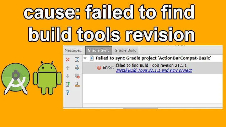 Gradle sync failed: failed to find Build Tools revision 21.1.1