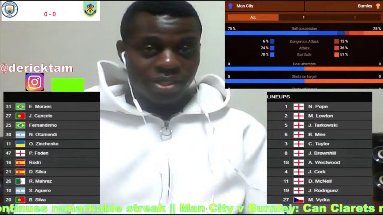 Man City vs Burnley Live Football Match Today Online EPL ...