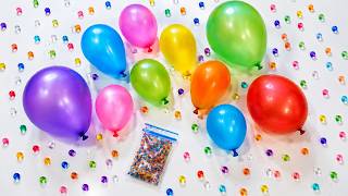 Popping Giant Colorful Balloons with Orbeez! 🎈🌈 ASMR#viralvideo