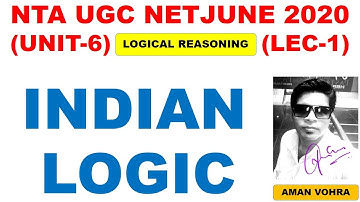 Indian logic Lec 1 unit 6 ugc net june 2020