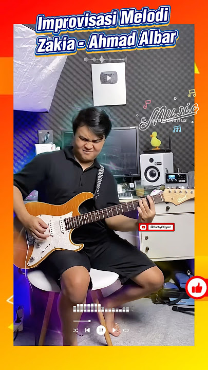 Improvisasi melodi zakia - ahmad albar | gitar cover | iyuz misteriuz #trendingshorts #guitarcover