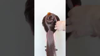 Clutcher hair bun SUPER EASY #short #clutcher #clawclip