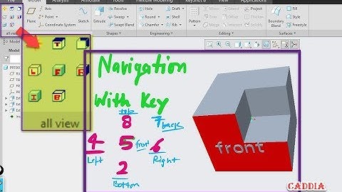 creo navigation like solidworks change view with keyboard shortcut