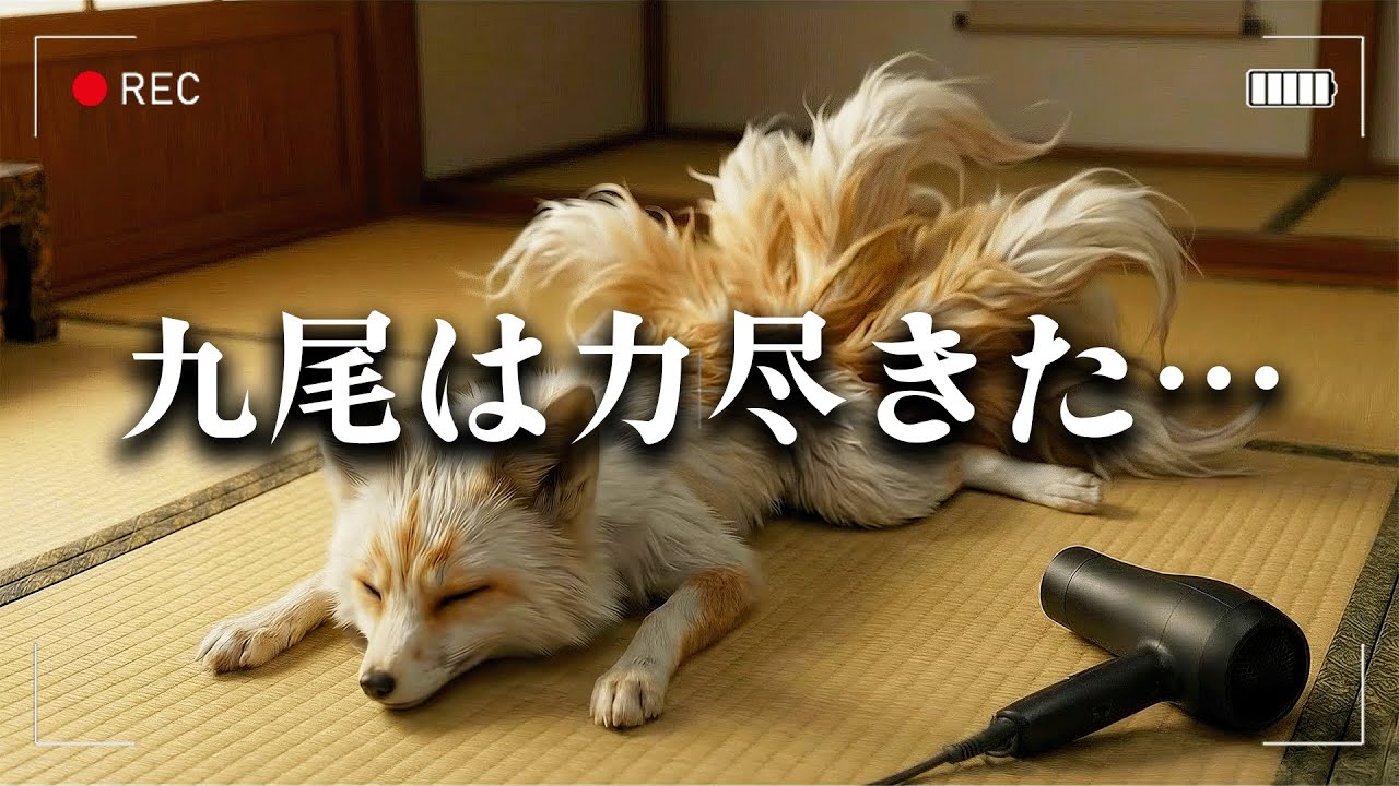 【九尾のドライヤータイム】 9本の尻尾を乾かす過酷な1時間。　