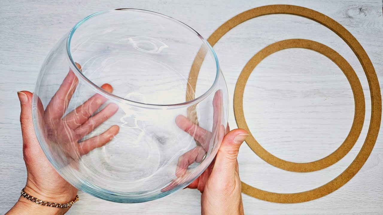 Посмотрите, что я сделал со стеклянной банкой и деревянными кольцами! Все были Поражены!