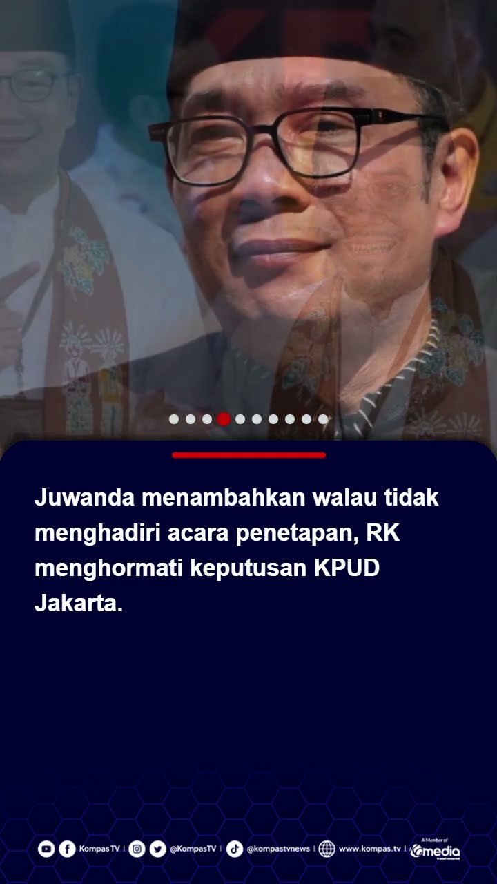 RK Tak Hadir Acara Penetapan Cagub-Cawagub Terpilih, Jubir: Sedang di Luar Kota #pilkadajakarta