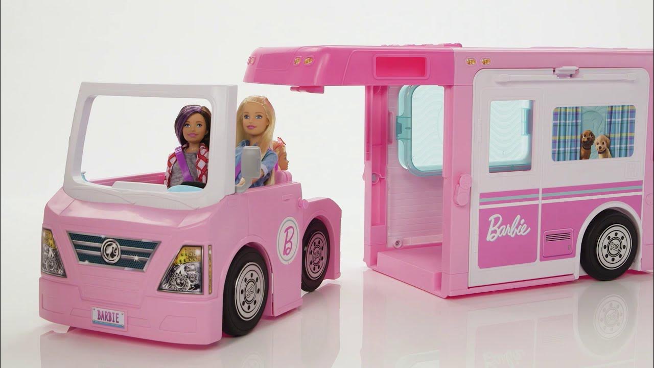 Barbie 3-in-1 Super Abenteuer-Camper mit Zubehör - Smyths Toys Superstores  DE - YouTube