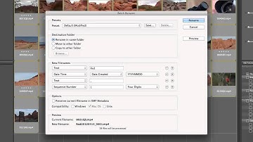 Batch Renaming Clips in Adobe Bridge