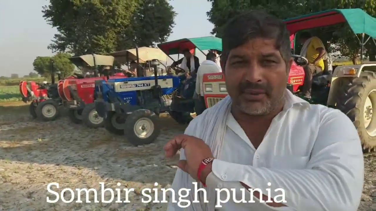 DEMO मुकाबला (1)SWARAJ 744XT VS SWARAJ 855 FE 5 STAR दोनो ट्रैक्टर  के1.2 लो की चाल देखिए