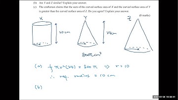 HKDSE 2021 Paper 1 Q14 Mensuration Cylinder and Cone
