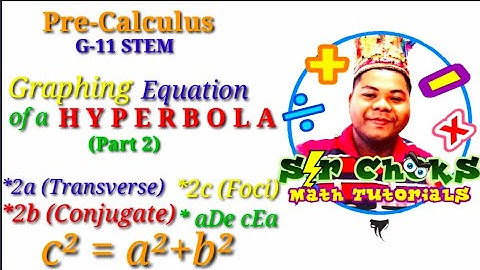 Graphing the Equation of a Hyperbola (Part 2 of Hyperbola)