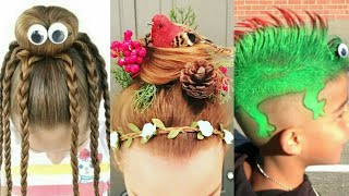 Crazy Hair Style | Wacky Hair Style 2017 | Crazy Hair Day In School