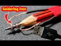 Make soldering iron at home |soldering iron | Dc soldering iron using pencil and use