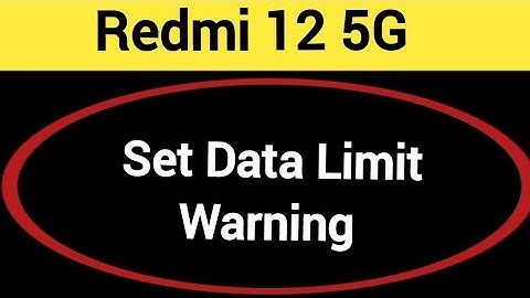 how to set data limit warning,redmi 12 5G me data limit kaise set karen