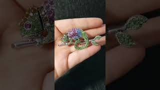 CINDY XIANG Rhinestone Lizard Brooches For Women Chameleon Brooch Pin Animal Design Pins Fashion