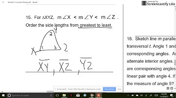 Module 7 Corrective Review Answers Part 2 - Properties of Triangles
