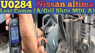 U0284 Lost comm A Gril Shttr MDL A Nissan Altima