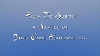 How to Submit Writings for Gestalt Graphology Handwriting Analysis News