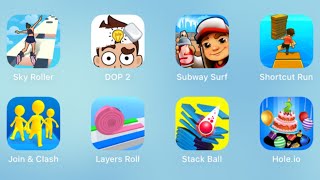 Sky Roller,DOP 2,Subway Surfers,Shortcut Run,Join Clash 3D,Layers Roll,Stack Ball,Hole.io screenshot 5