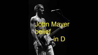 Backing track John Mayer belief in D chords