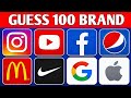 Guess The Brands, In 3 Seconds | 100  Popular Brand Challenge ? 