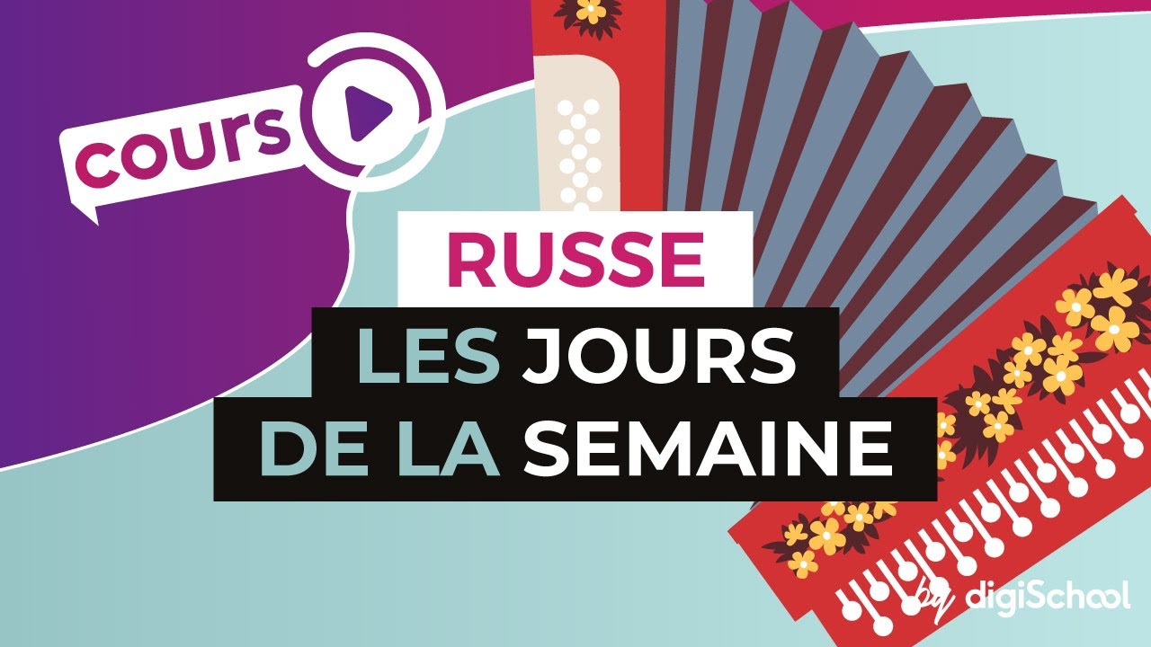 Cours de Russe Les jours de la semaine YouTube