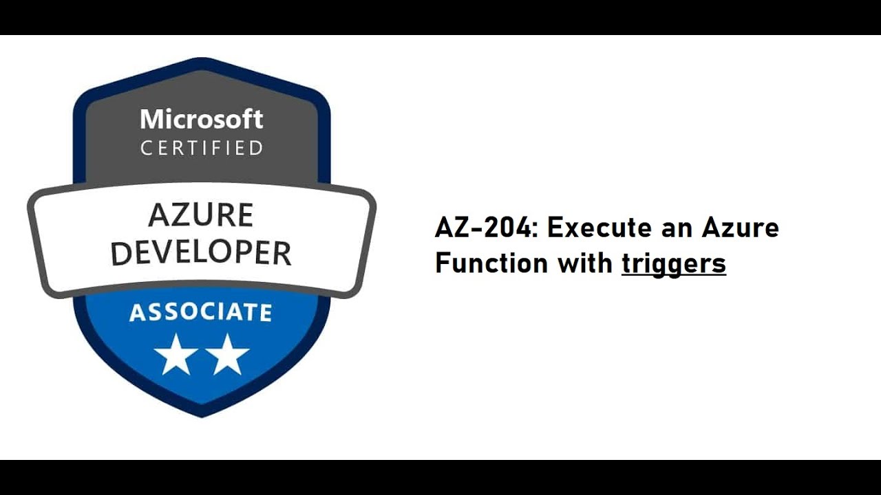 Execute an Azure Function with triggers - YouTube