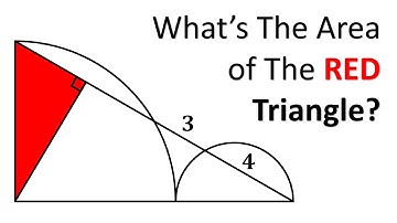 Geometry | Finding the Area of the Red Shaded Right Triangle