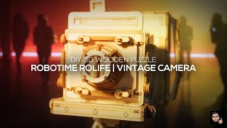 DIY 3D Wooden Vintage Camera Puzzle (By 