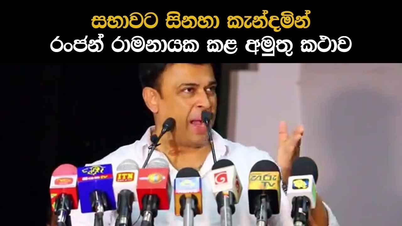 සභාවට සිනහා කැන්දමින් රංජන් රාමනායක කළ අමුතු කථාව - Ranjan Ramanayake Speech