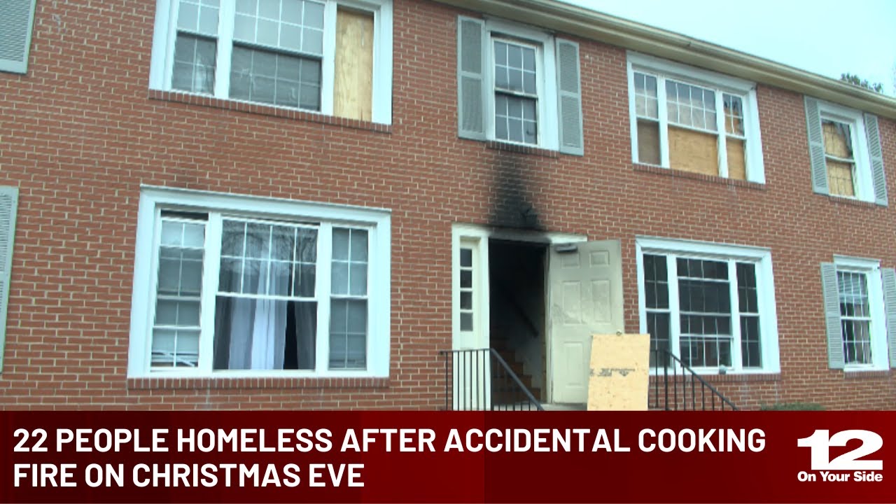22 people homeless after accidental cooking fire on Christmas Eve - YouTube