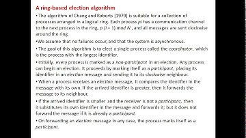A ring-based election algorithm in Distributed Systems