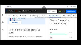 IRFC Dividend History 