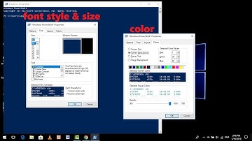 How to Change Windows Powershell Color, Font Size & Font Style in Windows 10 2018