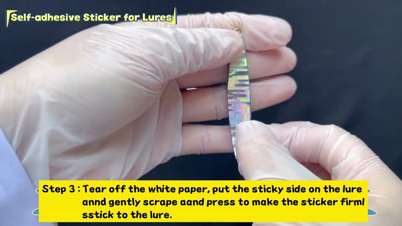 Self-adhesive sticker for fishing lure hard soft lures DIY Decor stick foil paper 