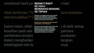 Berakitrakit Ke Hulu Berenangrenang Ke Tepian