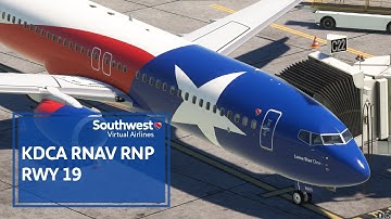 SVA PMDG 737 - KDCA RNAV RNP 19