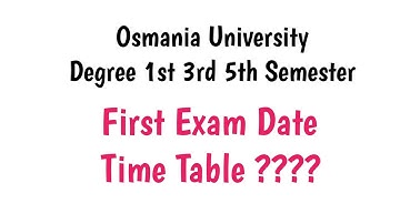 OU-graad 1e, 3e, 5e semester Reguliere examens Startdatum en tijdtabel?? November 2025