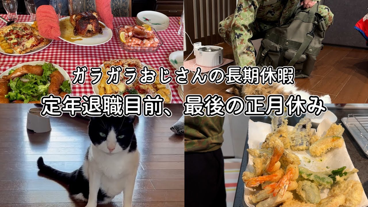 現役G最後の正月休み【大掃除や妻の実家へご挨拶、５匹の保護猫と過ごす優しい時間】