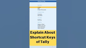 Tally Prime Shortcut Keys Explained | Boost Your Speed in Tally #shorts