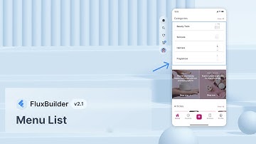 FluxBuilder 📗 Menu List Layout (Mobile App Builder 2025)