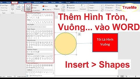 Chèn hình tam giac hinh tron vào văn bản word