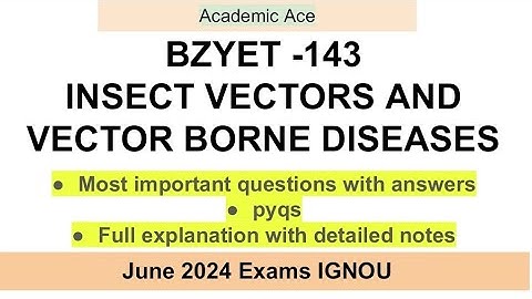 Bzyet-143 |most important questions |Pyqs with detailed explanation | Notes | Ignou