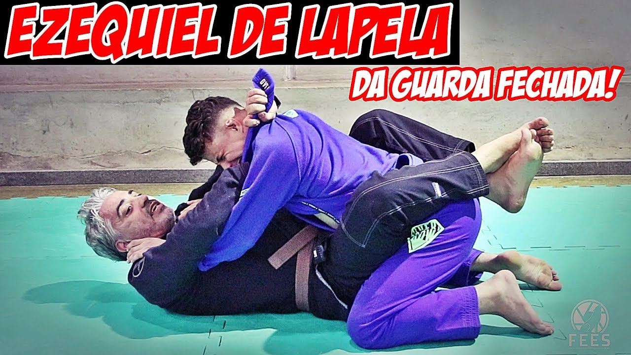 Jiu Jitsu - Estrangulamento - Ezequiel de lapela da guarda fechada