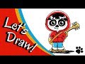 How to draw Miguel from Coco Step by Step | CUTE AND EASY | Easy Drawings for Kids