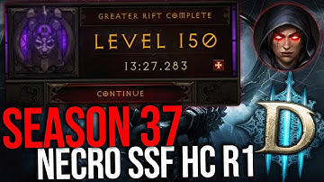 Diablo 3 - SEASON 37 SSF HC RANK 1 NECROMANCER