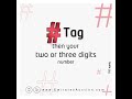 Catch your favorite #Tag number